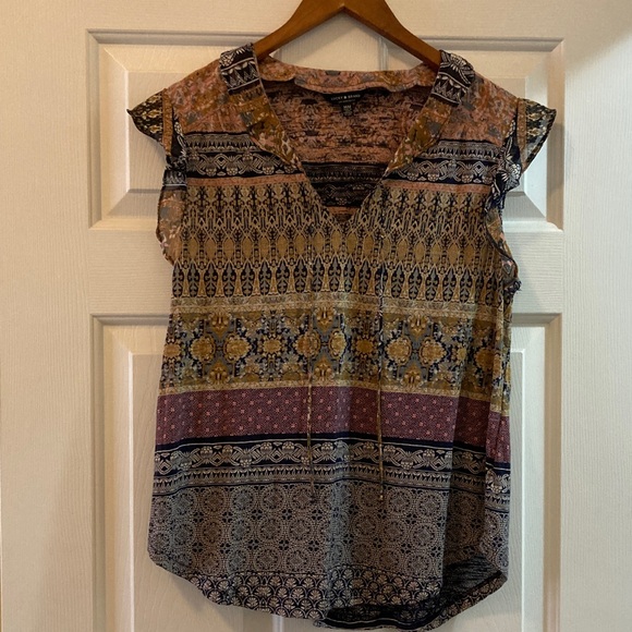 Lucky Brand Tops - Lucky Brand Boho Patterned Blouse